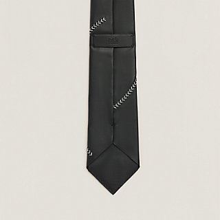 Cuir Baseball tie - Black | Hermès Canada